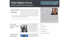 Desktop Screenshot of childrightsfocus.org